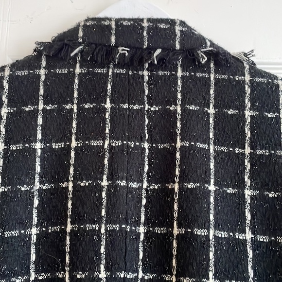 Bianca Nygard Tweed Blazer Black and White Size 6 Small - Picture 11 of 13